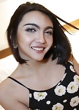 24yo busty Thai newhalf sucked off white cock and gets fucked in her tight ass